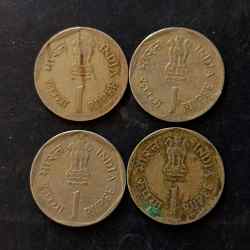 Alternative view of Republic India Denominaton 1₹ World food day Metal copper nickel Same and similar piece available