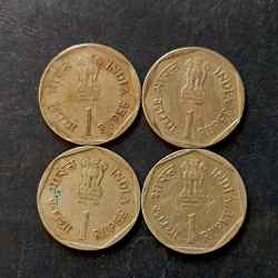 Alternative view of Republic India Denominaton 1₹ Care for the girl child Metal copper nickel Same and similar piece available