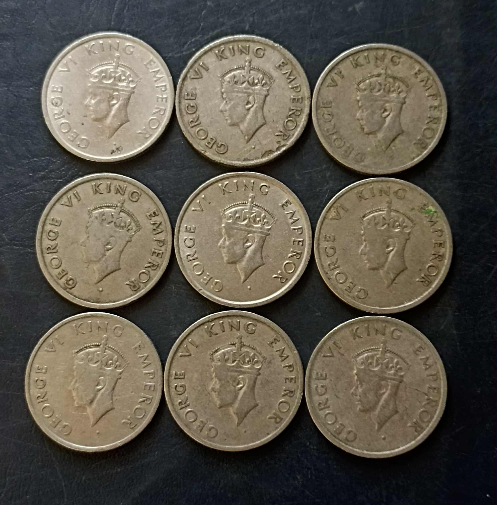 British India King and emperor George vi Denominaton 1/2₹ Year 1947 Same and similar piece available - Image 2