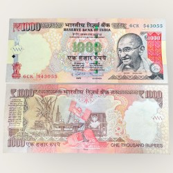 J42 Rs 1000 Signature Series Signed by D Subharao Inset Plain 2013 Issue Unc Unique and Rare