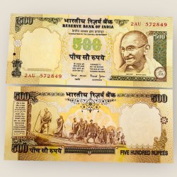 I8 Rs 500 India Banknote Gem UNC Condition Signed by Bimal Jalan Plain Inset Issue Without Year Unique and Rare