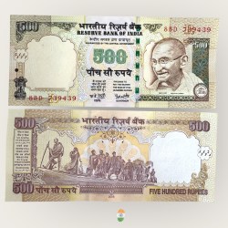 I22 Rs 500 India Banknote Signature Series Signed by Y V Reddy Inset R 2006 Issue UNC Unique and Rare