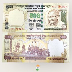 I26 Rs 500 India Banknote Signature Series Signed by Y V Reddy Inset R 2007 Issue UNC Unique and Rare