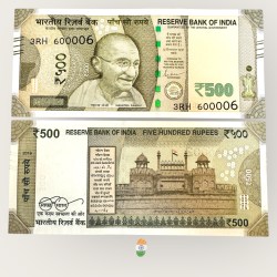 I90 Rs 500 India Banknote Signature Series Signed by Shaktikant Das Inset L 2019 Issue UNC Unique and Rare