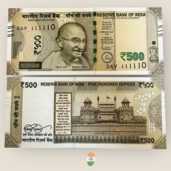 I91 Rs 500 India Banknote Signature Series Signed by Shaktikant Das Inset R 2019 Issue UNC Unique and Rare