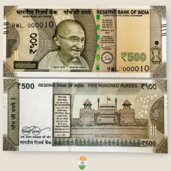 I101 Rs 500 India Banknote Signature Series Signed by Shaktikant Das Inset F 2021 Issue UNC Unique and Rare