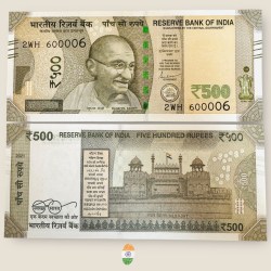 I105 Rs 500 India Banknote Signature Series Signed by Shaktikant Das Inset M 2021 Issue UNC Unique and Rare