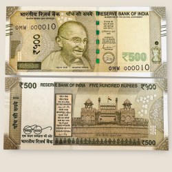 I115 Rs 500 India Banknote Signature Series Signed by Shaktikant Das Inset U 2022 Issue UNC Unique and Rare