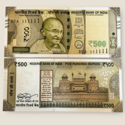 I117 Rs 500 India Banknote Signature Series Signed by Shaktikant Das Inset B 2023 Issue UNC Unique and Rare