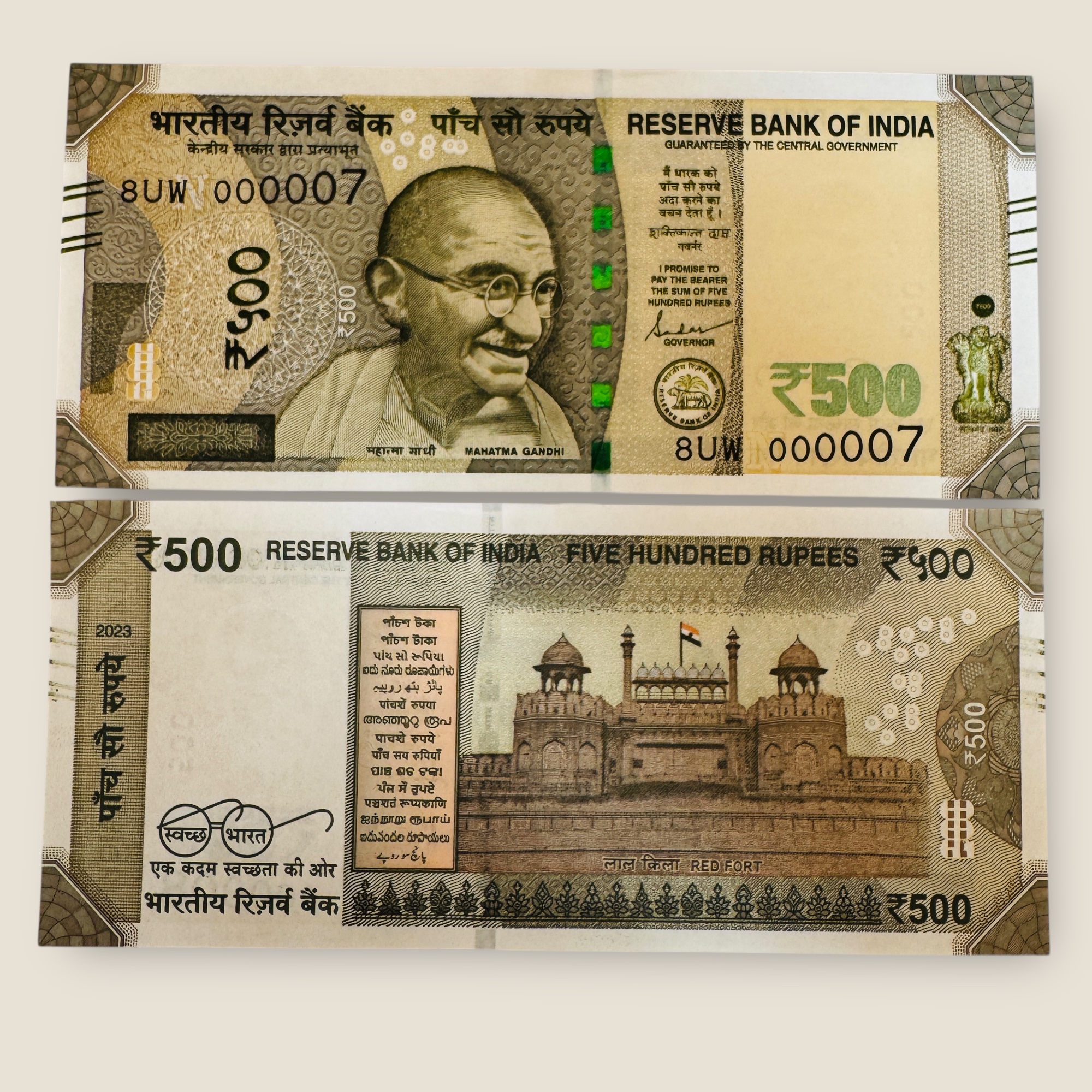 I121 Rs 500 India Banknote Signature Series Signed by Shaktikant Das Inset N 2023 Issue UNC Unique and Rare