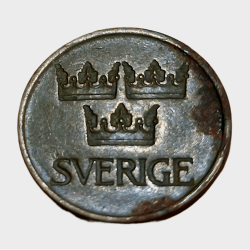 SWEDEN Bronze 5 ORE Year 1972 Gustaf VI Adolf in Collectable Grade.