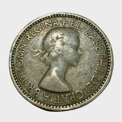 Alternative view of GREAT BRITAIN Cu/Ni ONE SHILLING Year 1953 Queen ELIZABETH-II **SCARE** Collectable Grade.