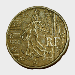 FRANCE Nordic Gold 20 EURO Year 1999 **SCARE** Collectable Grade.