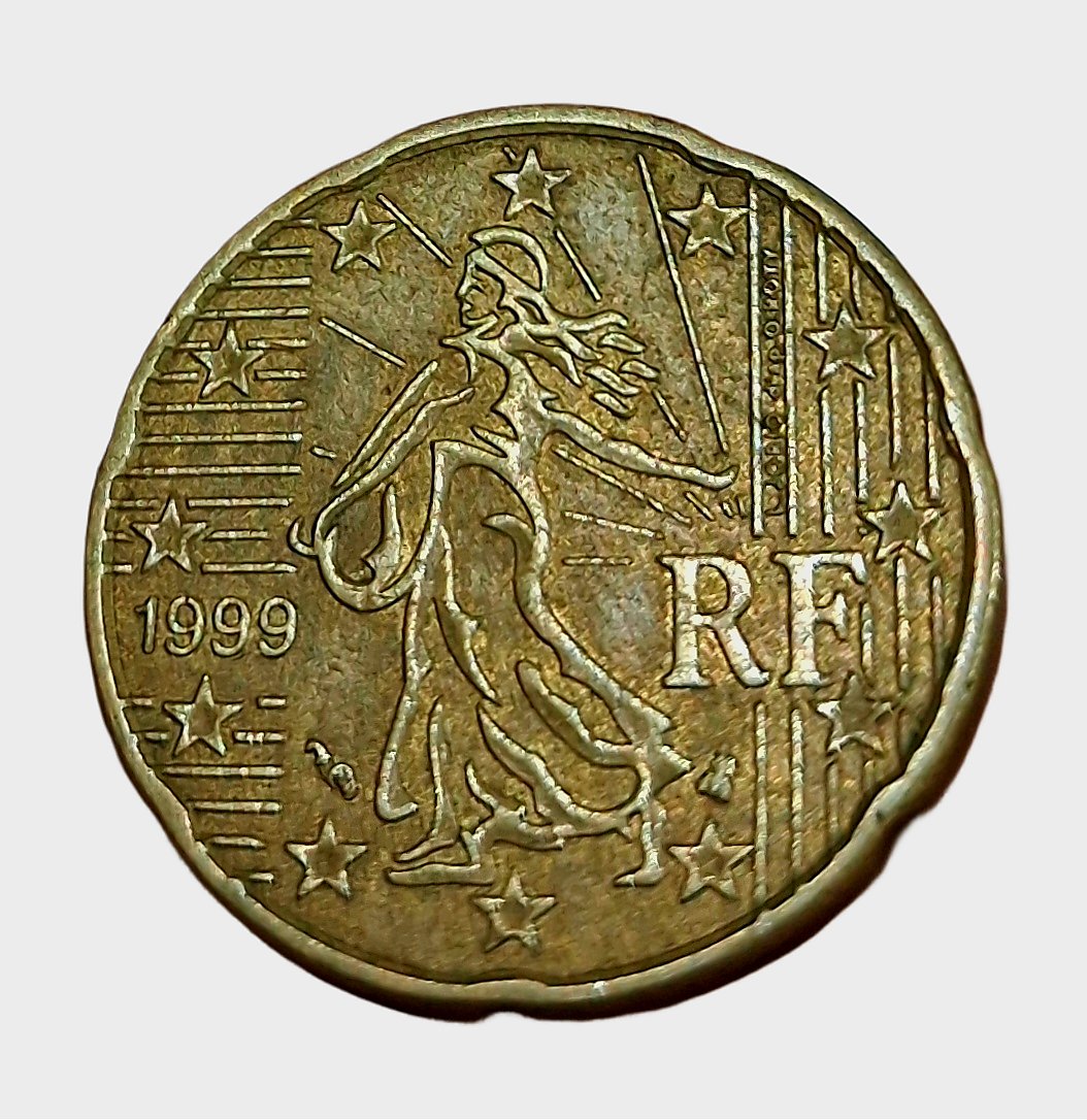 FRANCE Nordic Gold 20 EURO Year 1999 **SCARE** Collectable Grade.