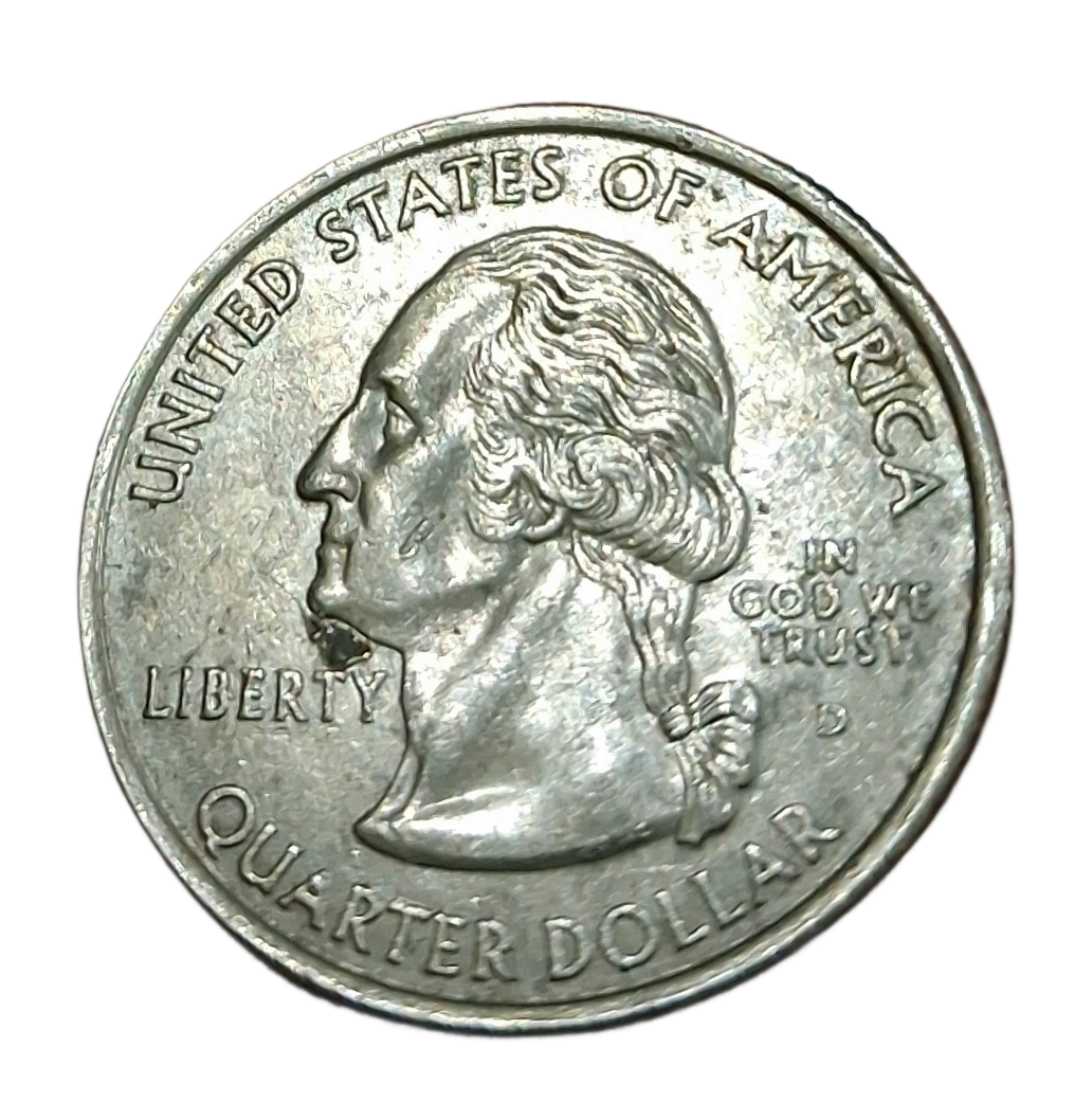 UNITED STATES OF AMERICA Cu/Ni COMMEMORATIVE Issue ONE QUARTER DOLLAR Year 2006 on North Dakota **SCARE** High AUNC Grade. - Image 2