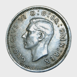 Alternative view of GREAT BRITAIN Silver THREE PENCE Year 1940 King GEORGE-VI in High AUNC Grade.