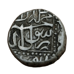 Alternative view of MUGHAL Empire Silver 1/2 RUPEE Weight= 5.51g AKBAR Dated AH963-AH1014//AD1556-AD1605 MULHER Mint **V. RARE** High Collectable Grade.