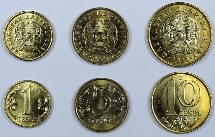 Kazakhstan, 3 coin set, 2020, UNC Condition.