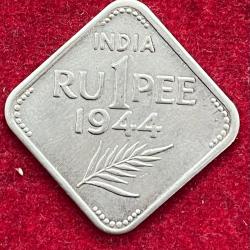 1 RUPEES TOKEN COIN EXTERMALY RARE GEORGE ( 1944 ) # Z-1300