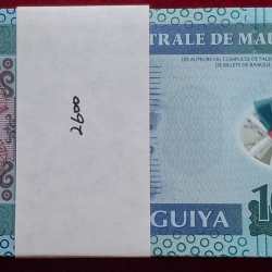 Mauritania 1000 Ouguiya Polymer RARE GEM UNC (100 NOTE) NON- SERIAL PACKET