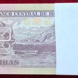 Alternative view of Honduras 2 Lempiras RARE GEM UNC (100 NOTE) NON- SERIAL PACKET