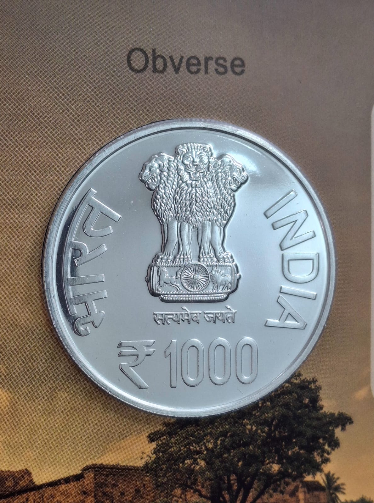 1000 Years of Naval Expedition of Emperor Rajendra Chola –I 2025 (40 GRAM SILVER) MUMBAI MINT RARE UNC SET - Image 4