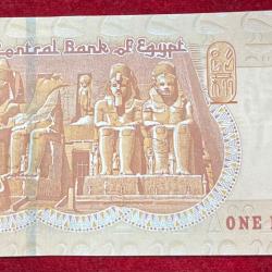 Alternative view of Egypt 1 Pound GEM UNC RARE NOTE