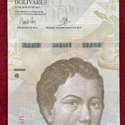 Venezuela 500 bolivares GEM UNC RARE NOTE