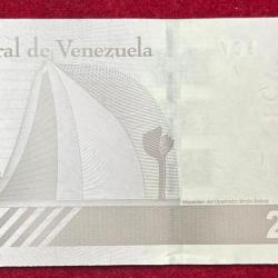 Alternative view of VENEZUELA 200 BOLIVARES GEM UNC BANK NOTE