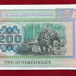 Alternative view of MYANMAR 100 KYATS GEM UNC RARE NOTE
