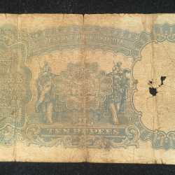 Alternative view of 10 RUPEES GEORGE VI GOVERNOR J.B.TAYLOR BUYER WILL RECEIVE SAME CONDITION NOTE AS PER IMAGE