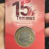 TURKEY 1 TURK LIRA COMMEMORATIVE RARE BIMETALLIC MINT PACK ATM CARD COIN