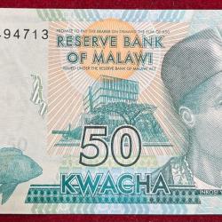 MALAWI 50 KWACHA GEM UNC BANK NOTE