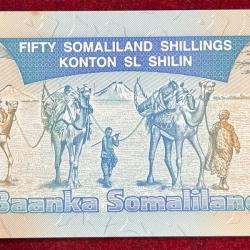 Somaliland 50 Shillings Silver GEM UNC BANK NOTE