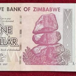 ZIMBABWE 1 DOLLAR GEM UNC BANK NOTE