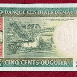Alternative view of MAURITANIA 500 OUGUIYA GEM UNC BANK NOTE