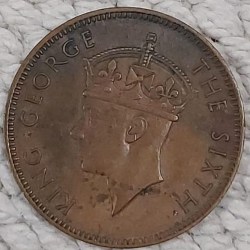 Alternative view of British - Seychelles, 2 Cents, 1948, George VI, KM# 6, Condition as per image.