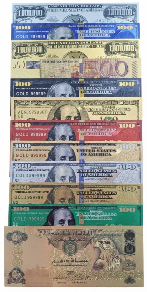 12 DIFFERENT US DOLLARS FANCY ITEM COLLECTIBLES (12 PCS SET)