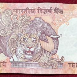 Alternative view of 10 RUPEES GOVERNOR BIMAL JALAN ( P INSERT ) RARE NOTE