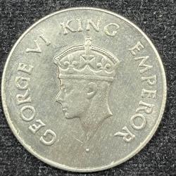 Alternative view of GEORGE 2/8 RUPEES HINDUSTAN RARE Fantastic Tokens # Z-1327