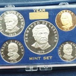 Panama, 5 coin Proof set, 1976, Condition as per image.
