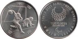 Japan, 100 Yen, 2019, Tokyo Olympics 2020 - Goalball, UNC Condition.