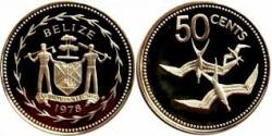 Belize, 50 Cents, 1978, Frigatebird - Avifauna of Belize, KM #50a, Silver Proof.