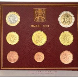 Vatican, 8 coin Euro Set, Mint folder.