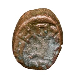 Alternative view of Copper Kakani of Ganapati Naga(c. 3rd Cen. AD) of Nagas Dynasty from Padmavati Bull Type