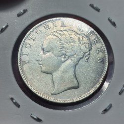 Alternative view of ONE RUPEE 1840 VICTORIA QUEEN COIN EAST INDIA COMPANY