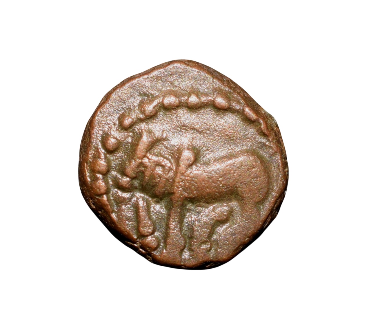 Copper Kakani of Ganapati Naga(c. 3rd Cen. AD) of Nagas Dynasty from Padmavati Bull Type