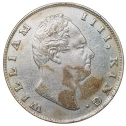 Silver Rupee of William IIII (AD 1835) of Calcutta Mint F incused at the truncation of King's neck GK14 Rare