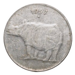 Steel 25 Paise of Republic India (AD 1997) of Noida Mint Scarce