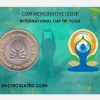 10 Rs INTERNATIONAL DAY OF YOGA rare Commemorative Coin Card Special Edition - Image 2